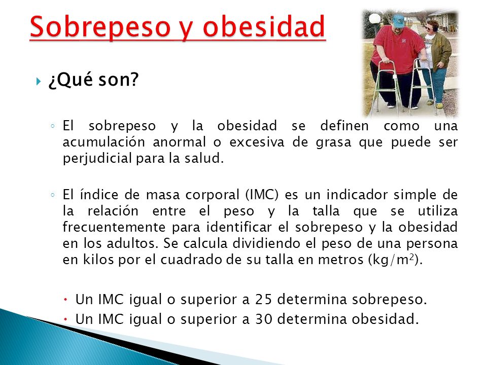 factores de riesgo de la obesidad y sobrepeso